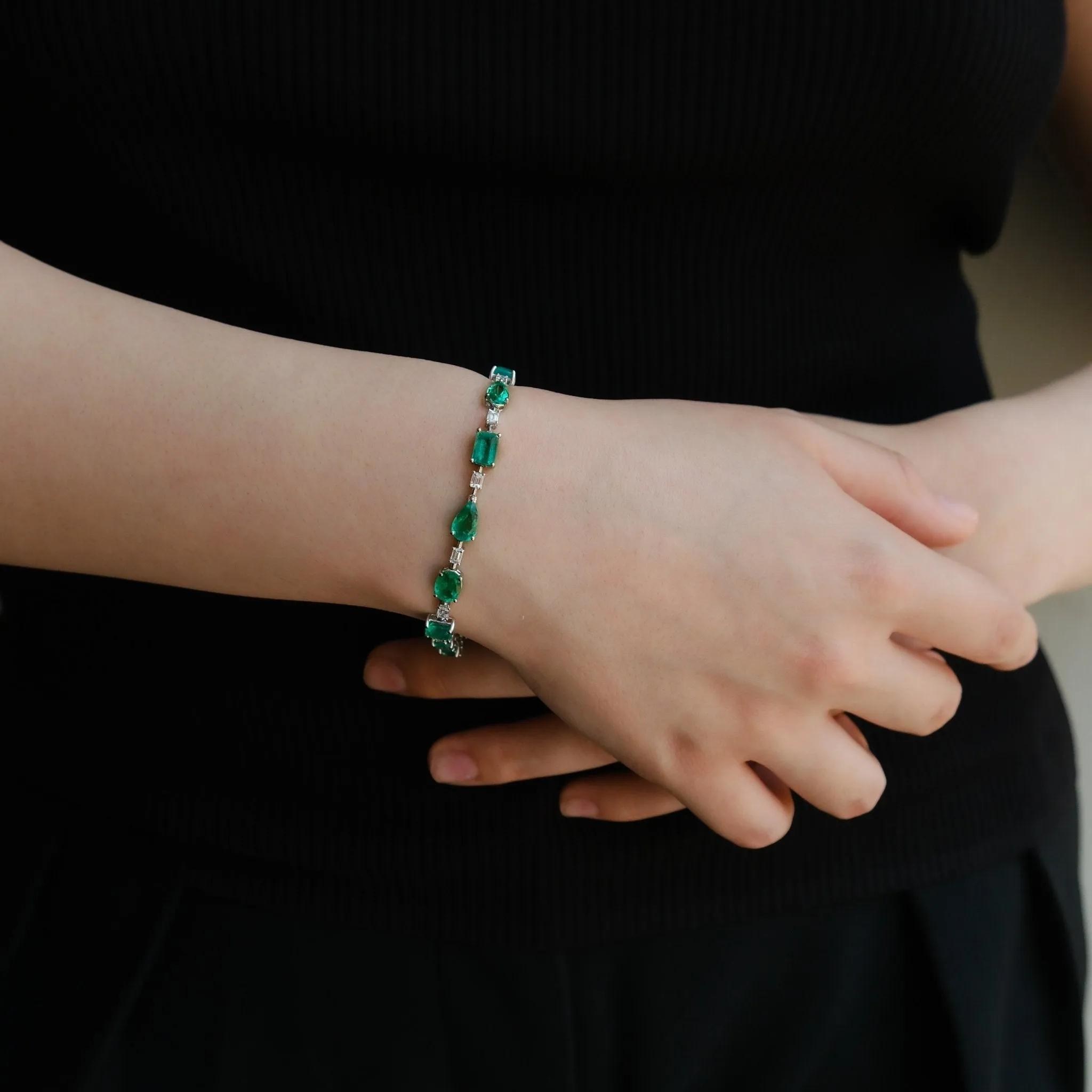 Ivy Grande Emerald Tennis Bracelet