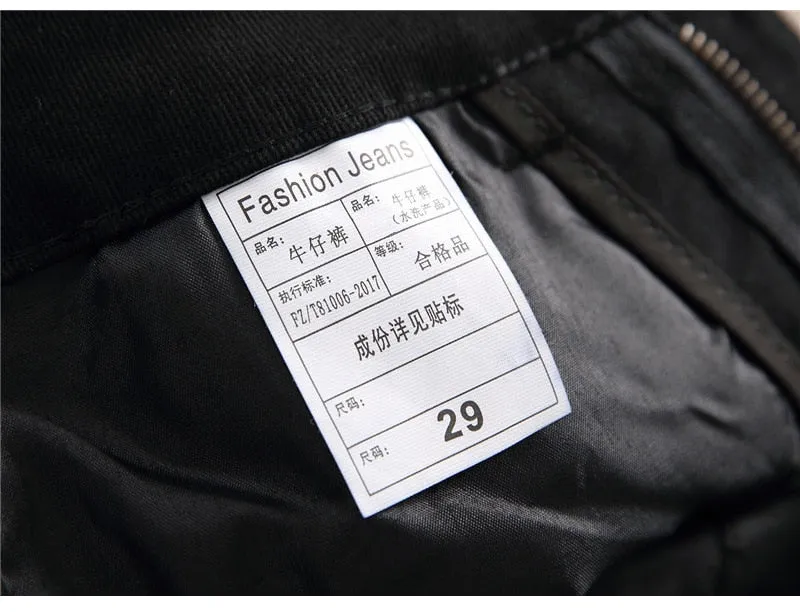 jeans patchwork homme / Trendy patchs design noir denim / pantalon long luxe homme