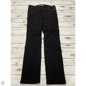 Jeans Straight By Levis In Black Denim, Size: 14
