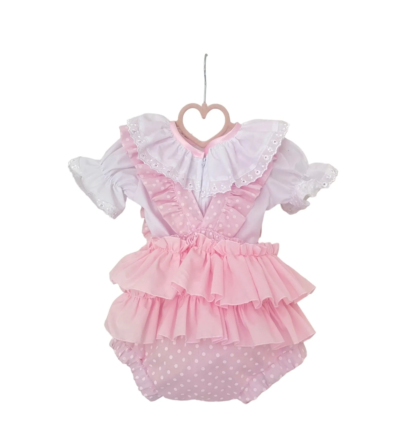 Jemima Puddleduck Two Piece Frilly Romper Set