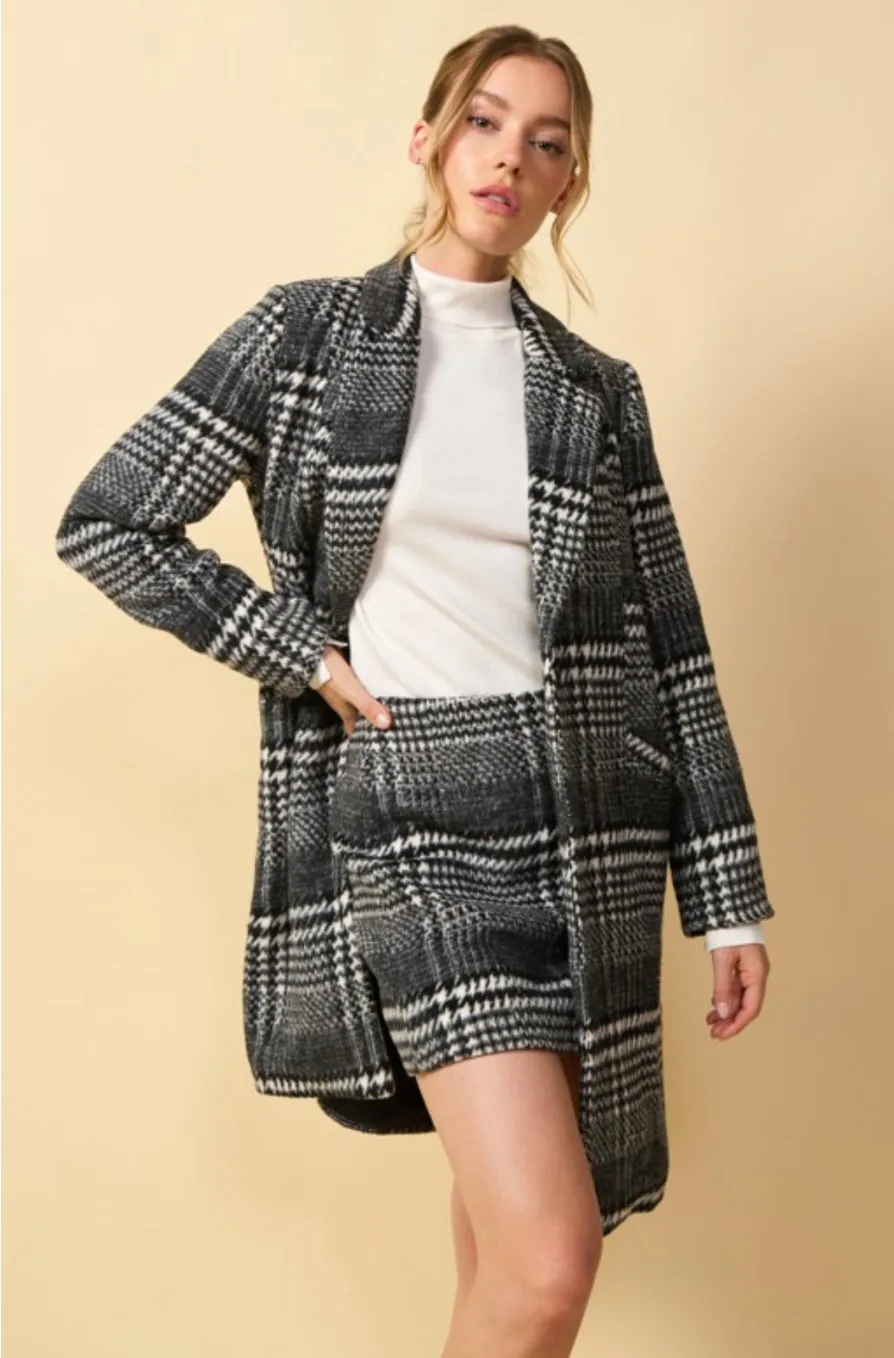 JK8 PLAID DRESSY JACKET