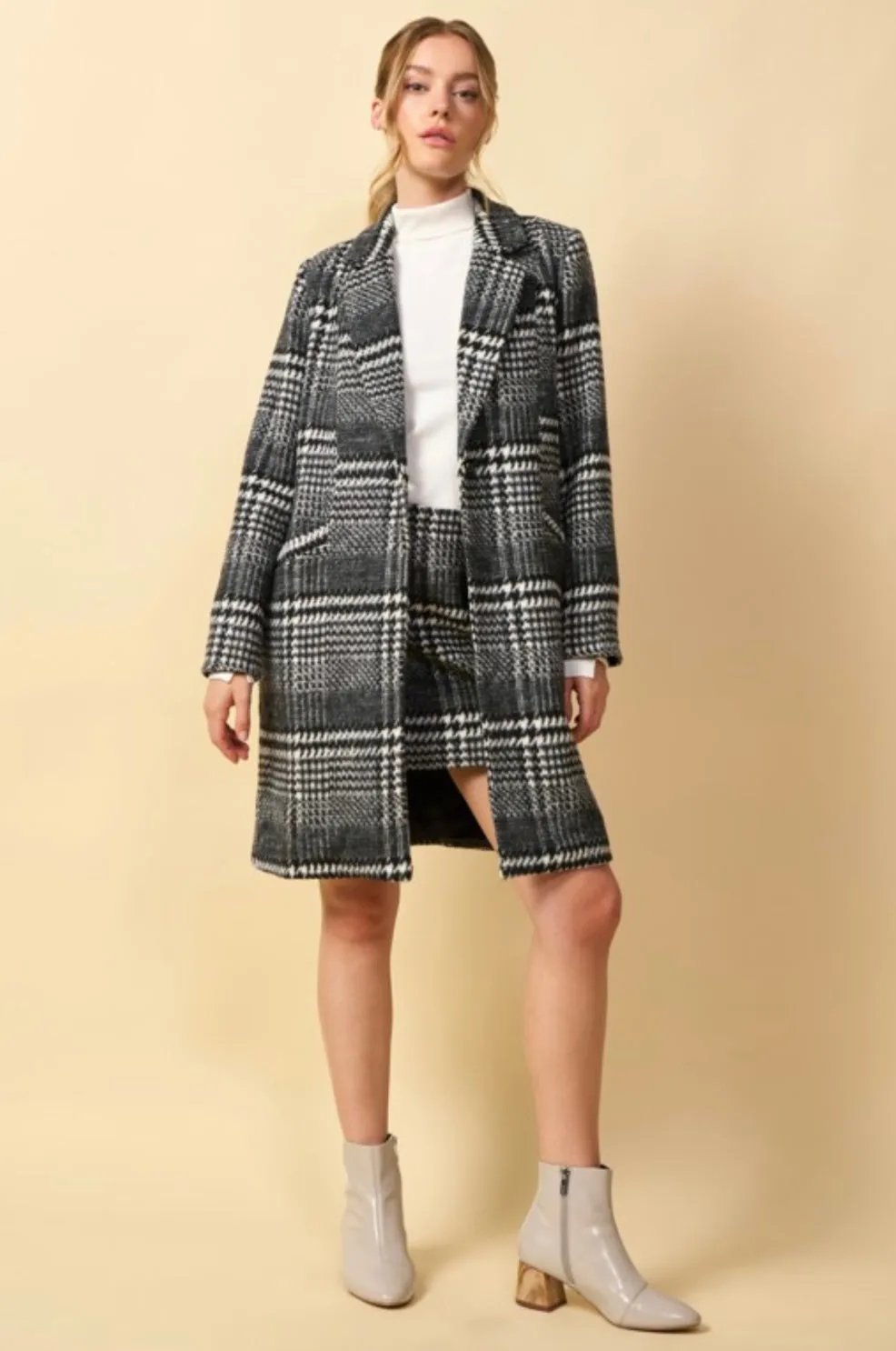JK8 PLAID DRESSY JACKET