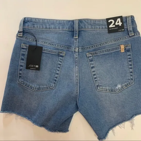 Joe’s Jeans NWT Andrea Blue Frayed Hem Jean Shorts