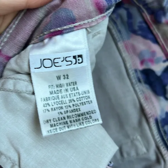 JOE’S JEANS WATERCOLOR FLORAL HIGH WATER JEANS
