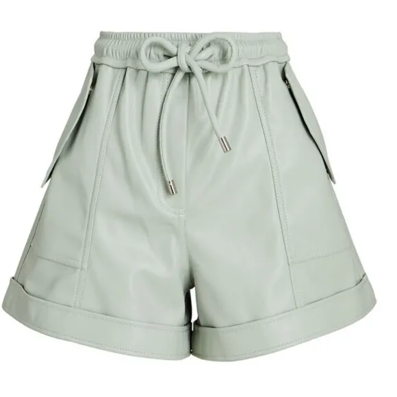 JONATHAN SIMKHAI Doah Vegan Leather Shorts