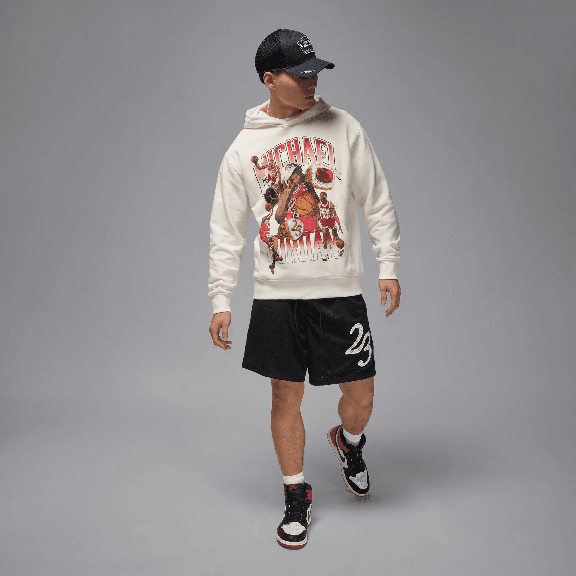 JORDAN | MVP MESH SHORTS { BLACK/SAIL/SAIL