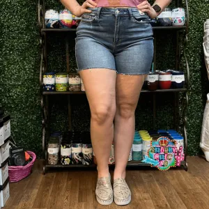 Judy Blue Non Distressed Raw Hem Shorts