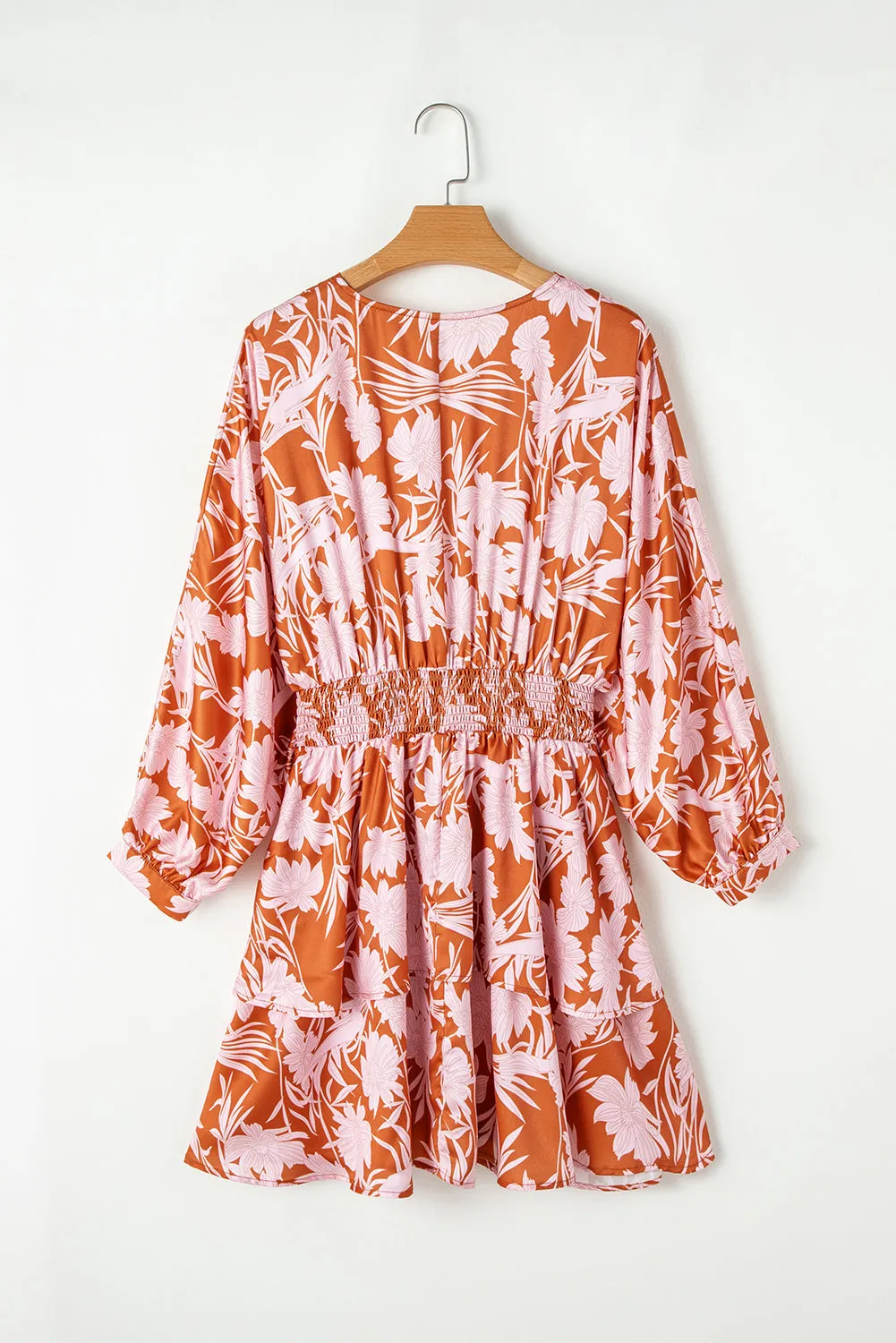 KaleaBoutique Floral Puff Sleeve Smocked Waist Layered Dress