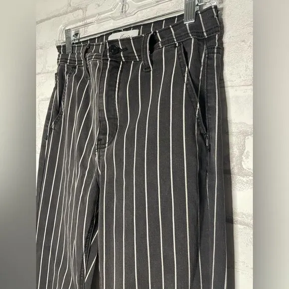 KanCan Lura High Rise Flare Jeans Pinstripe Flare