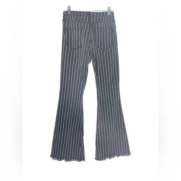 KanCan Lura High Rise Flare Jeans Pinstripe Flare