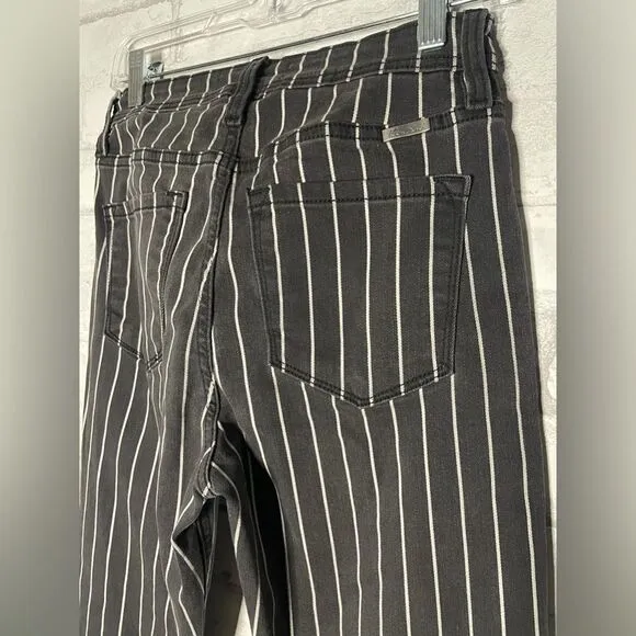 KanCan Lura High Rise Flare Jeans Pinstripe Flare