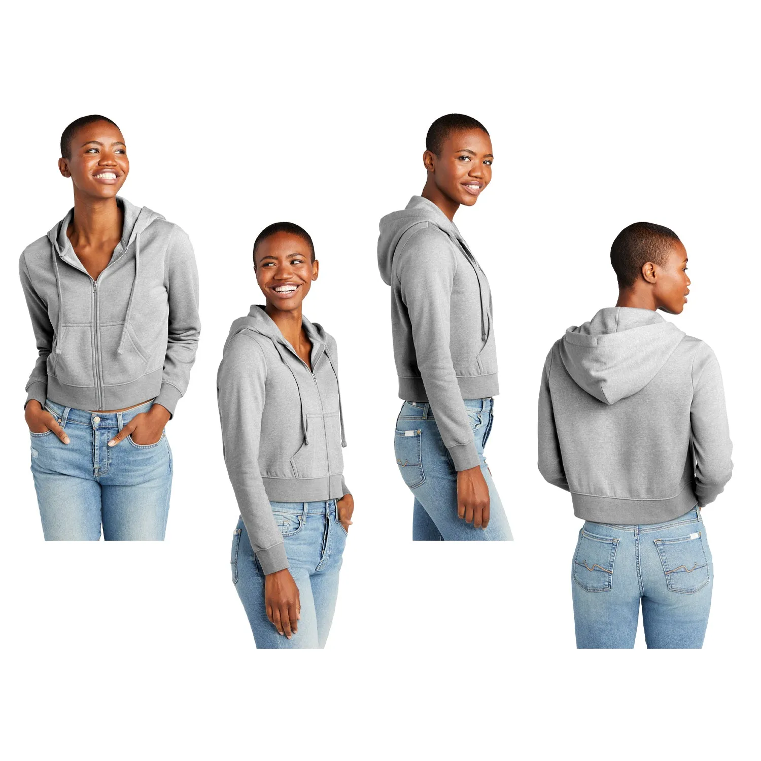 Kappa Alpha Theta Cropped Zip Up Hoodie