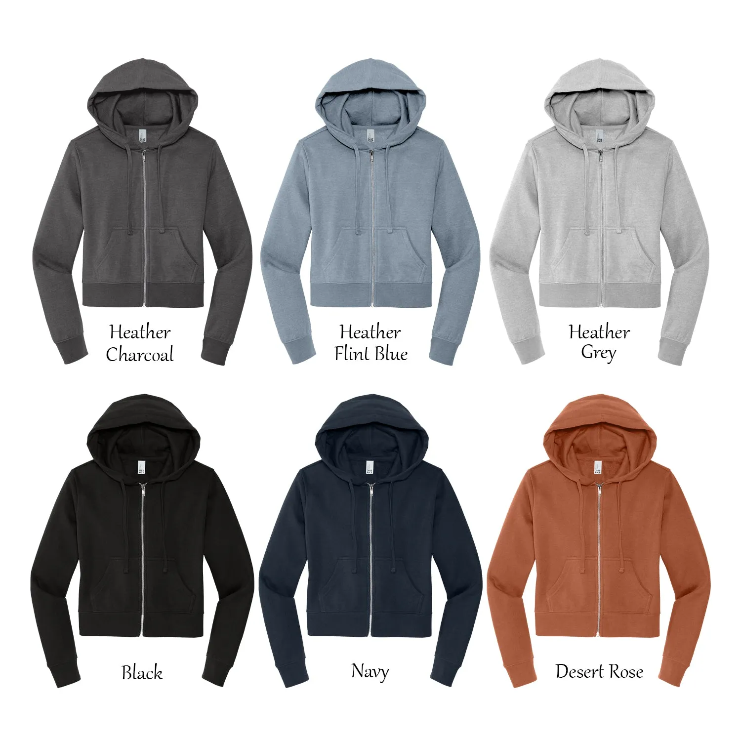 Kappa Alpha Theta Cropped Zip Up Hoodie