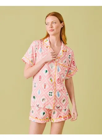 KATIE KIME Story Pajama Shorts Set