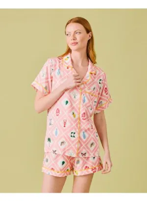 KATIE KIME Story Pajama Shorts Set