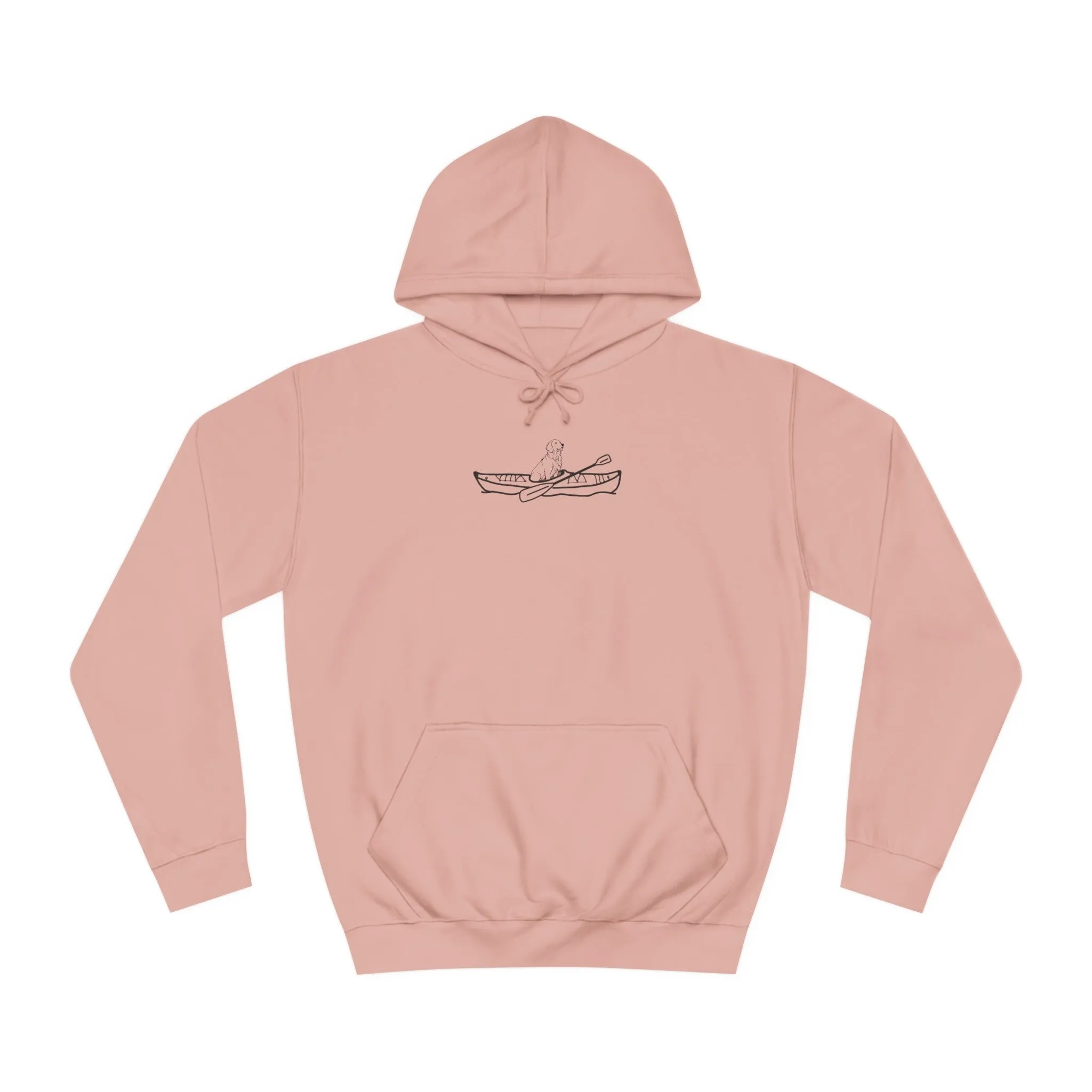 Kayak Dog - Golden Retriever Plain - Unisex Medium Weight Hoodie