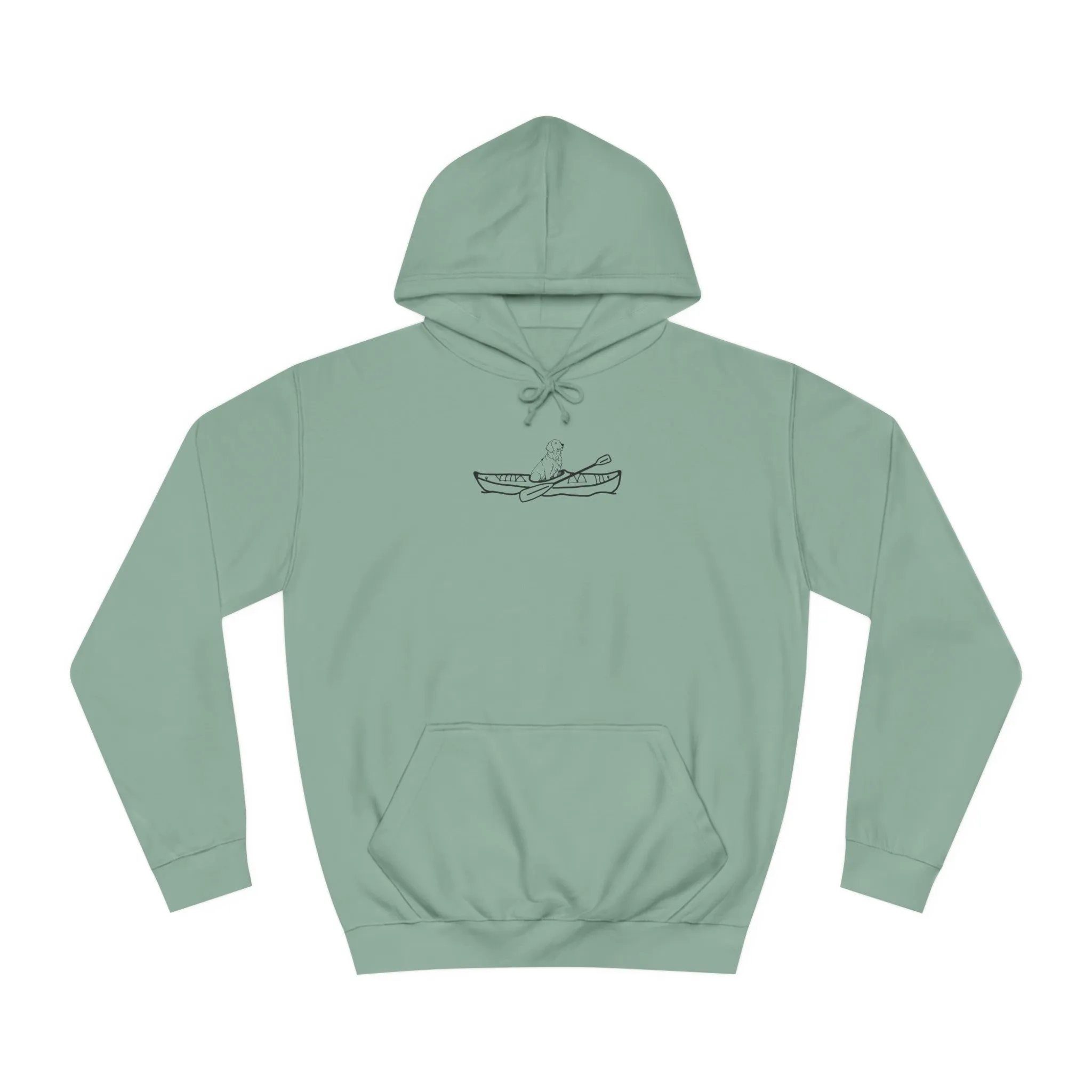 Kayak Dog - Golden Retriever Plain - Unisex Medium Weight Hoodie