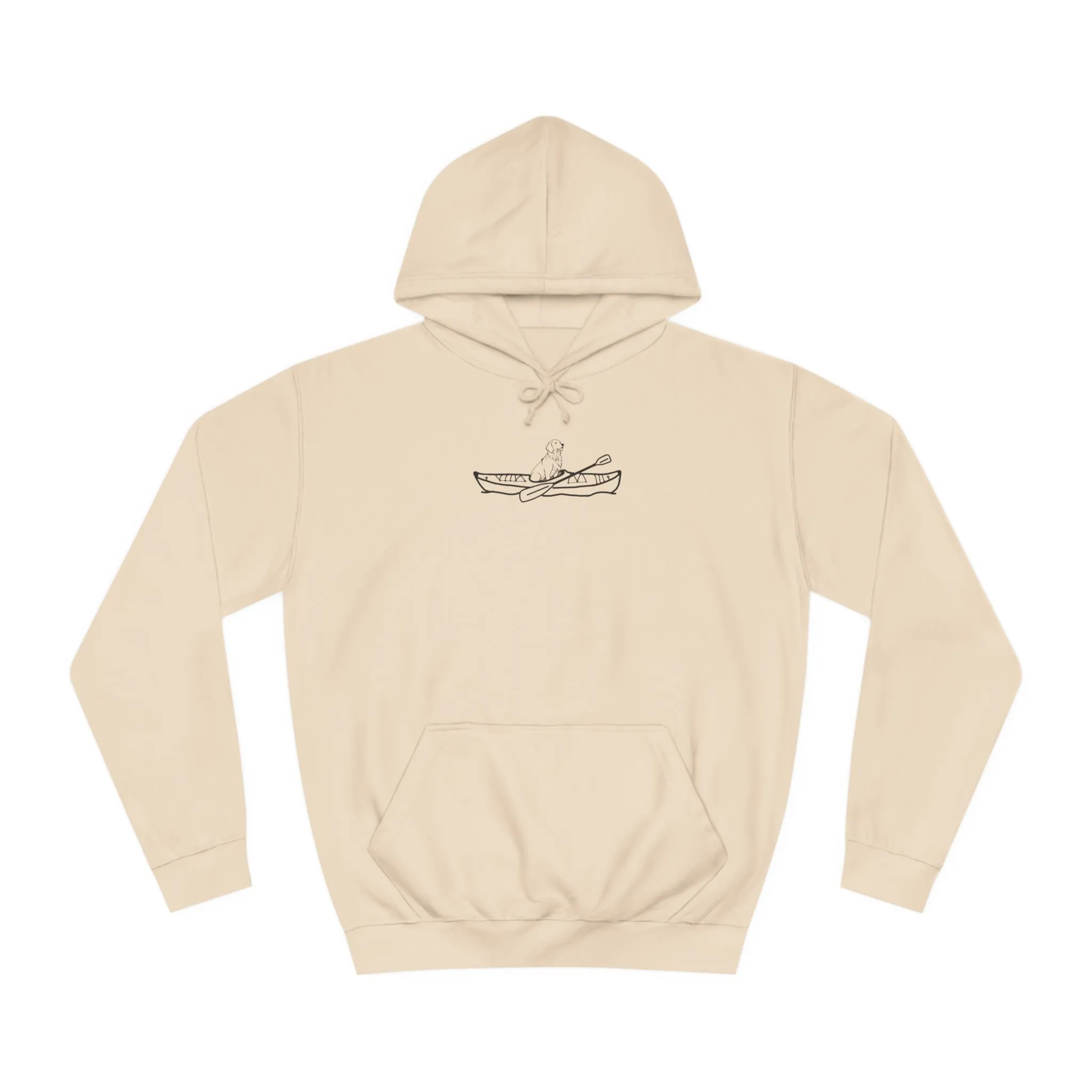 Kayak Dog - Golden Retriever Plain - Unisex Medium Weight Hoodie