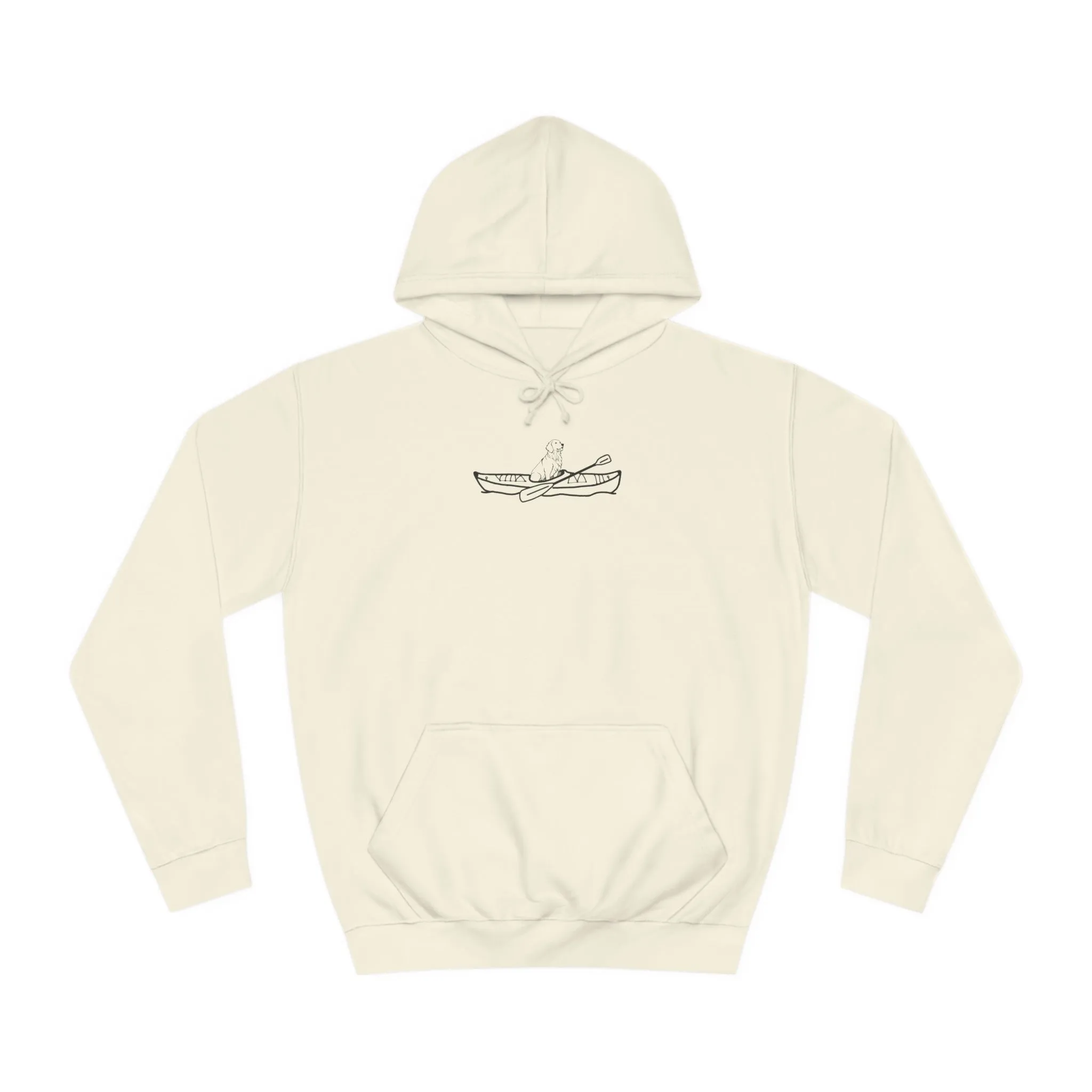 Kayak Dog - Golden Retriever Plain - Unisex Medium Weight Hoodie