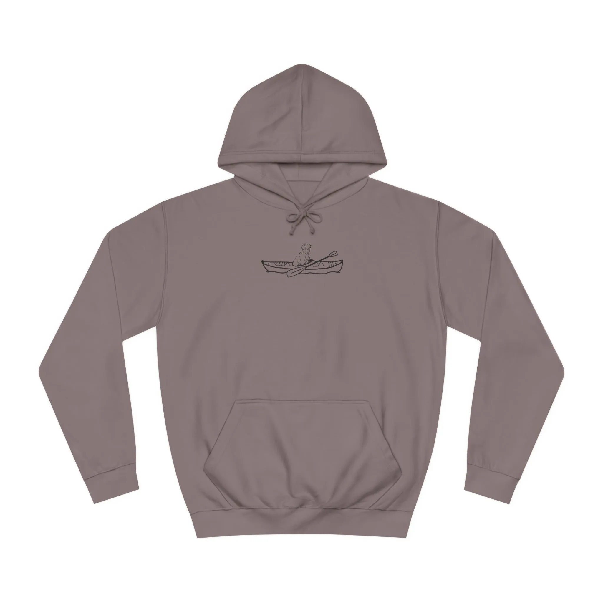 Kayak Dog - Golden Retriever Plain - Unisex Medium Weight Hoodie