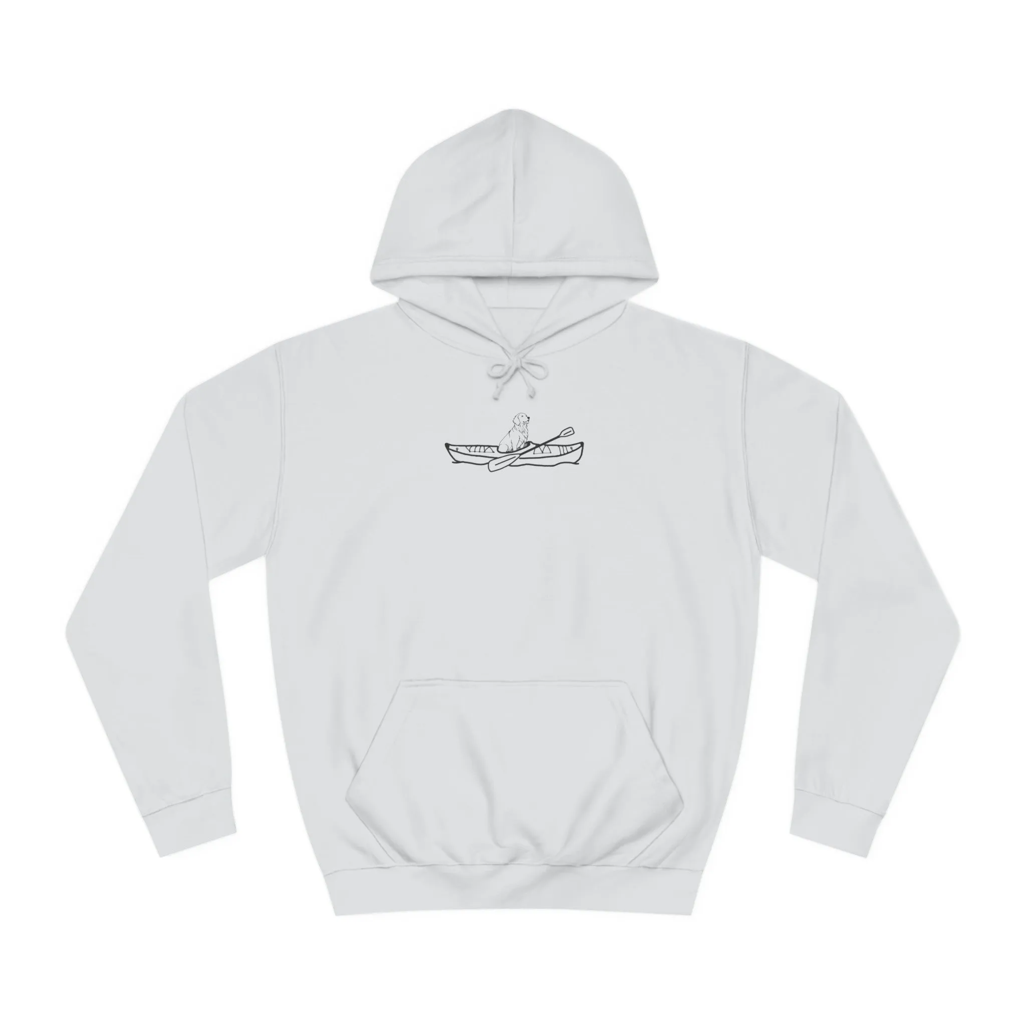 Kayak Dog - Golden Retriever Plain - Unisex Medium Weight Hoodie