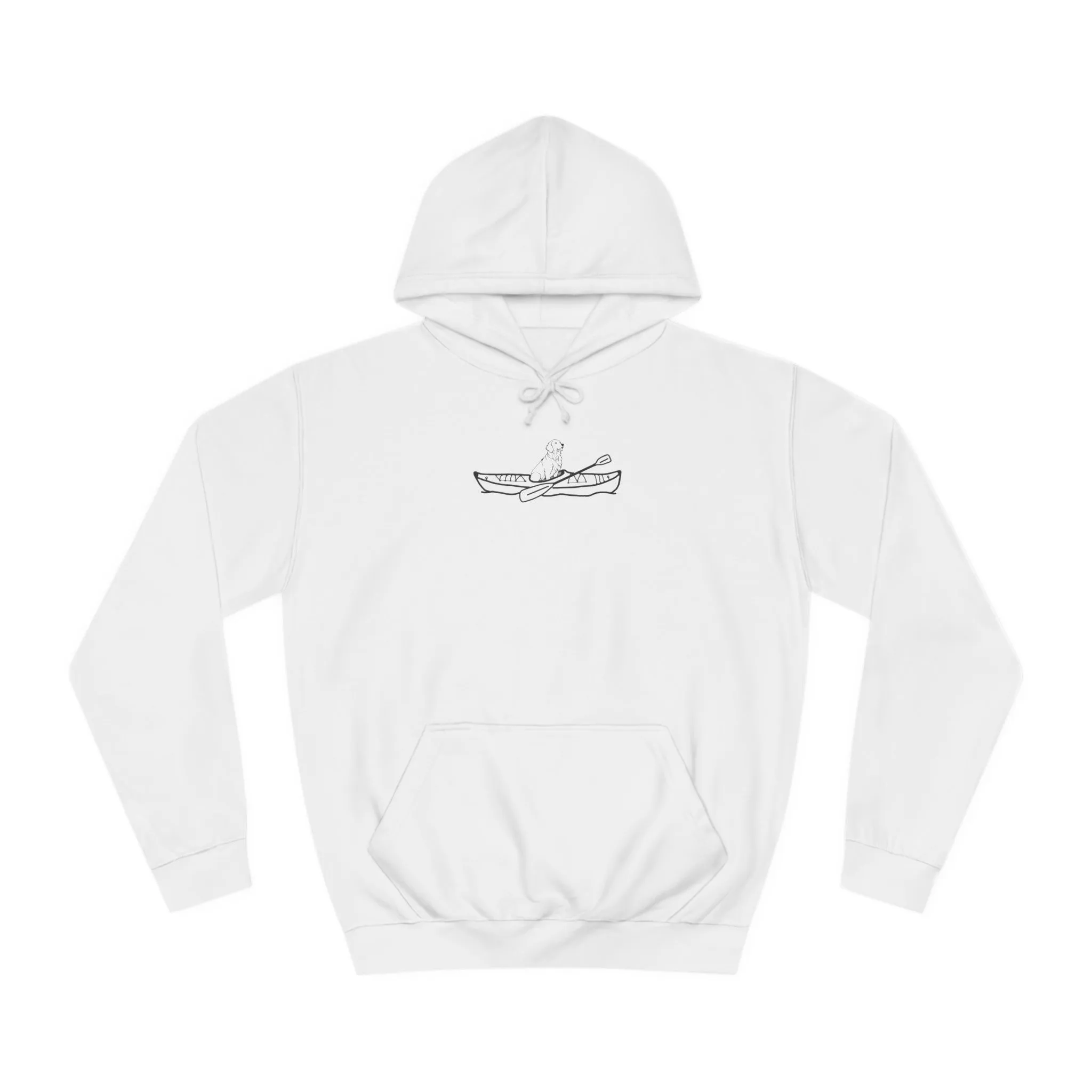 Kayak Dog - Golden Retriever Plain - Unisex Medium Weight Hoodie