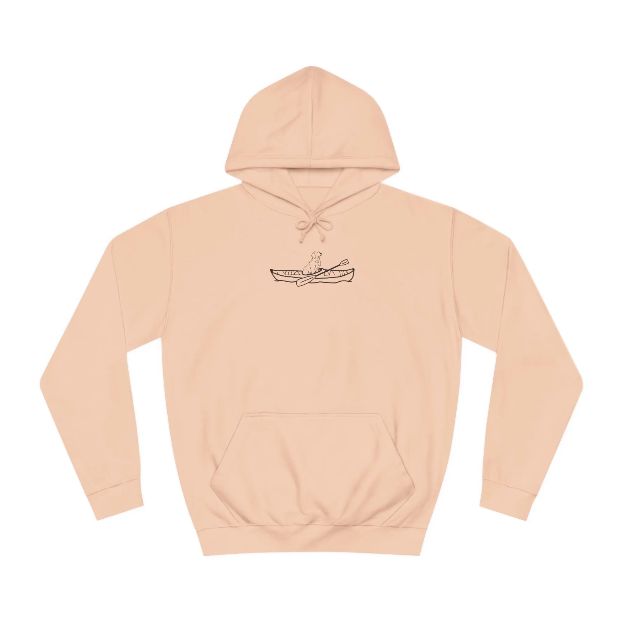 Kayak Dog - Golden Retriever Plain - Unisex Medium Weight Hoodie