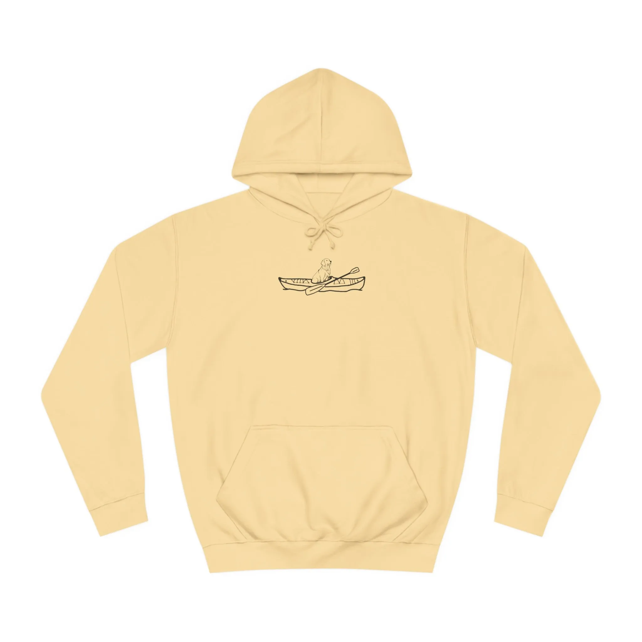 Kayak Dog - Golden Retriever Plain - Unisex Medium Weight Hoodie