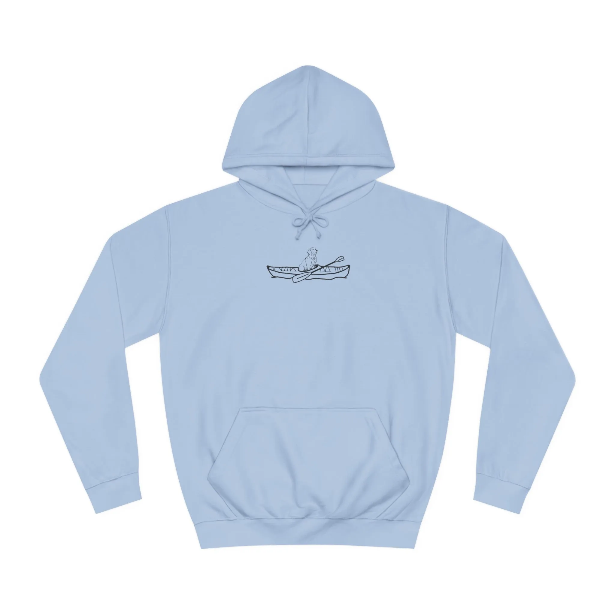 Kayak Dog - Golden Retriever Plain - Unisex Medium Weight Hoodie