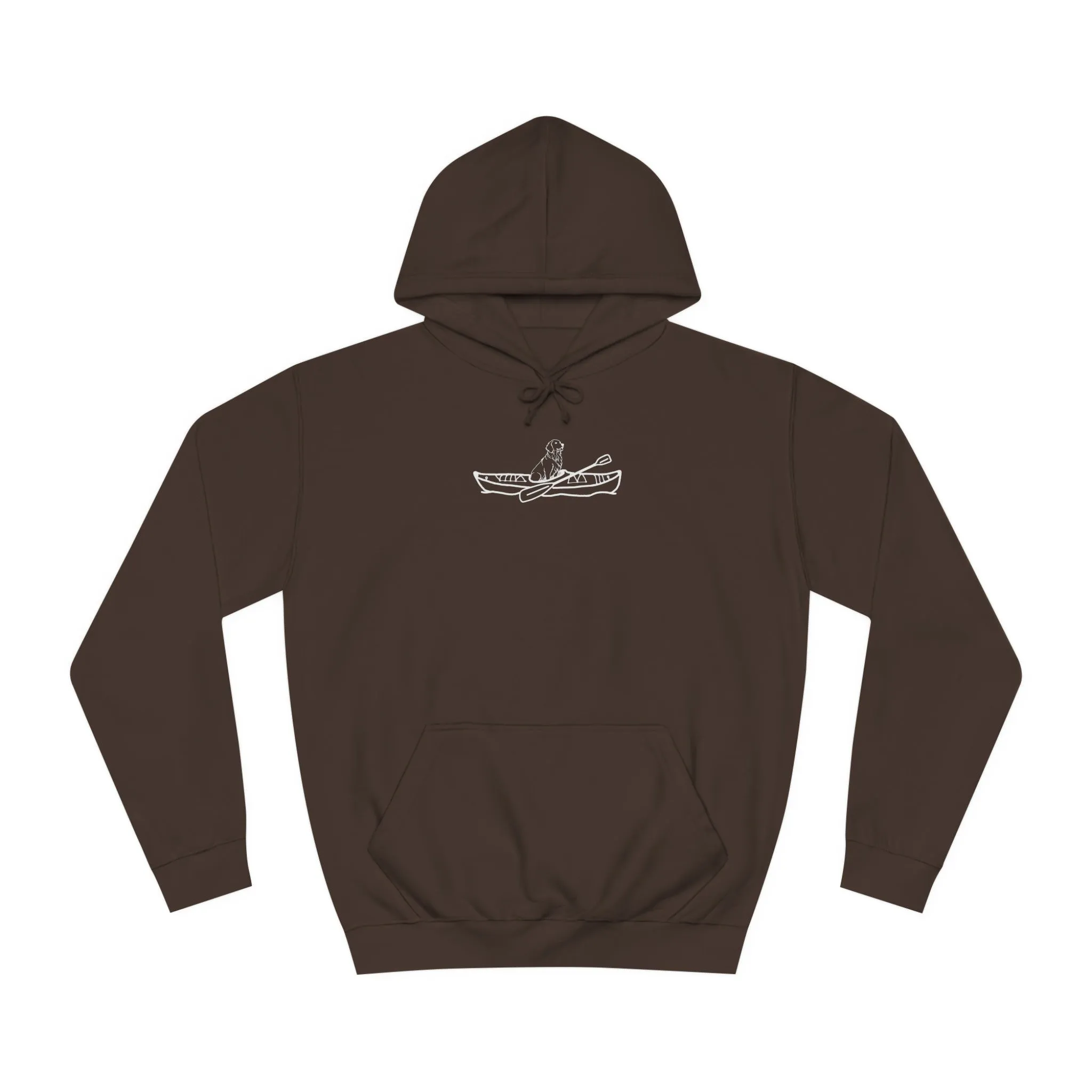 Kayak Dog - Golden Retriever Plain - Unisex Medium Weight Hoodie