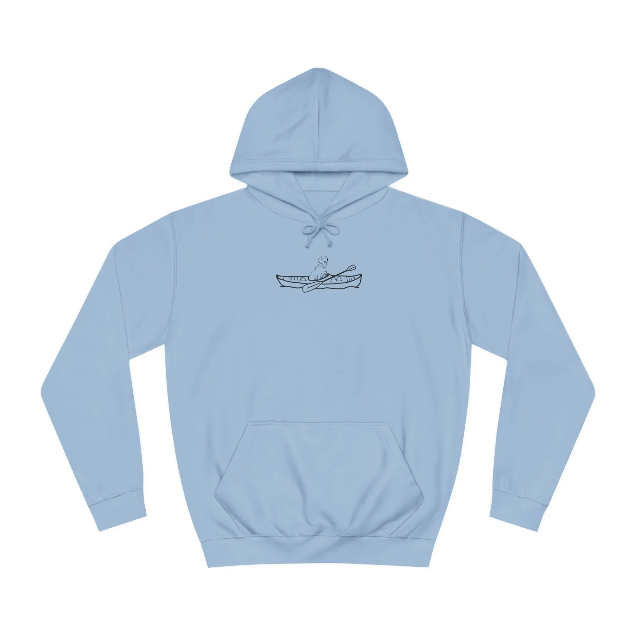 Kayak Dog - Golden Retriever Plain - Unisex Medium Weight Hoodie
