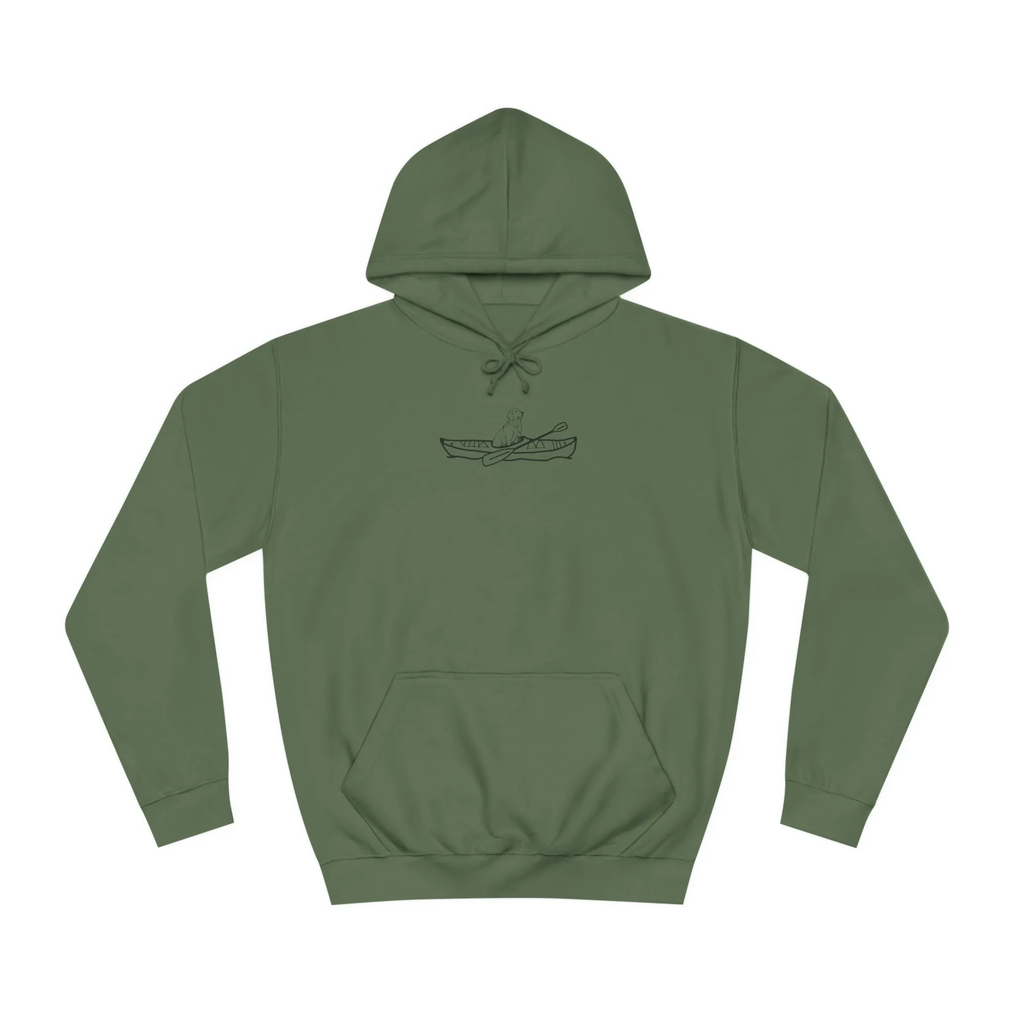 Kayak Dog - Golden Retriever Plain - Unisex Medium Weight Hoodie