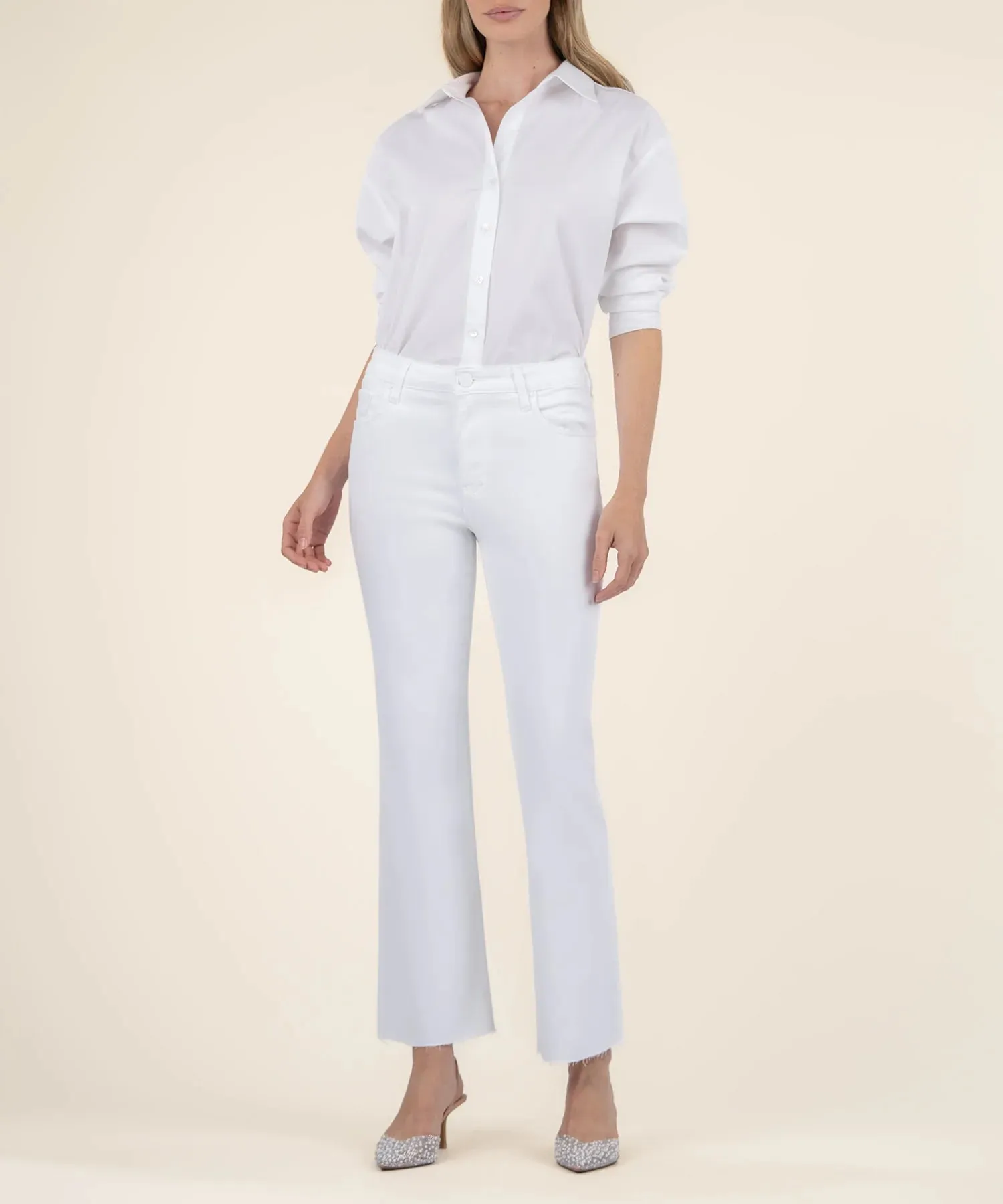 Kelsey Ankle Flare (Optic White)
