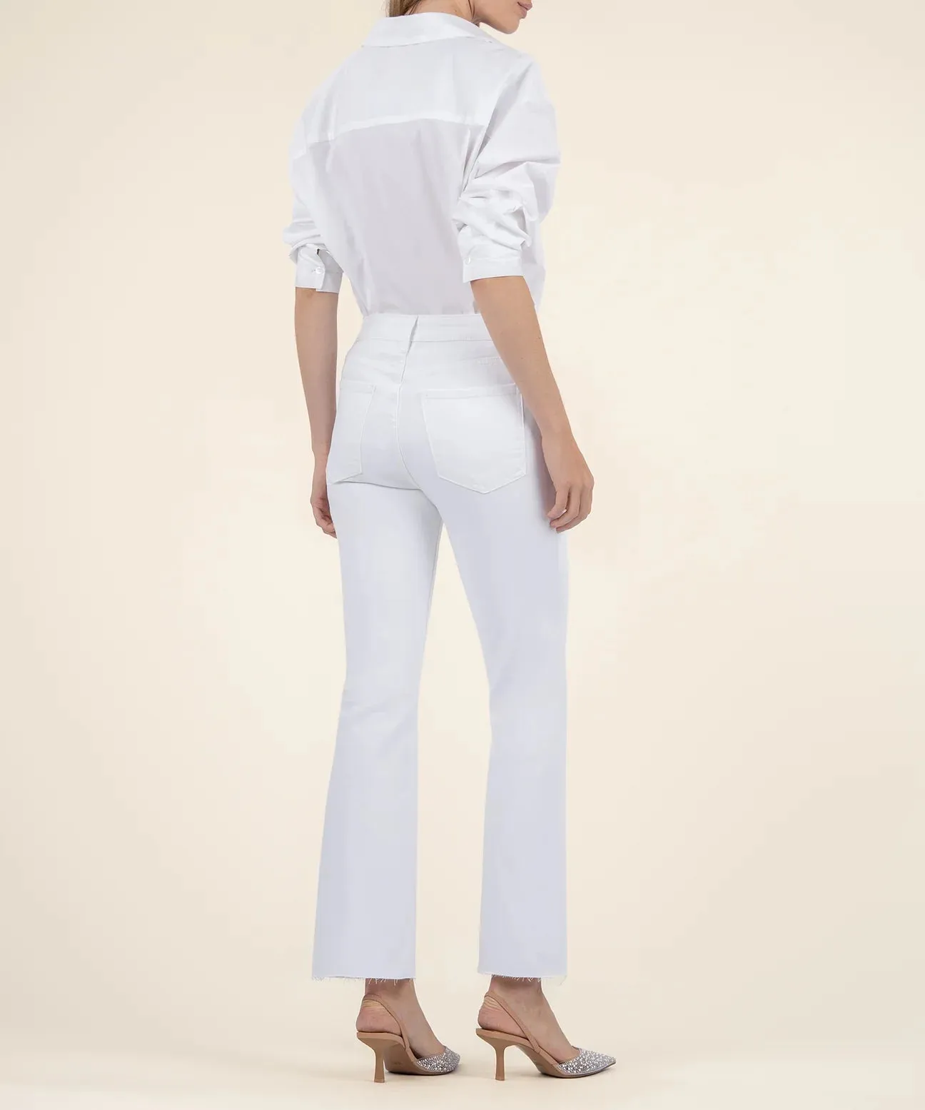 Kelsey Ankle Flare (Optic White)