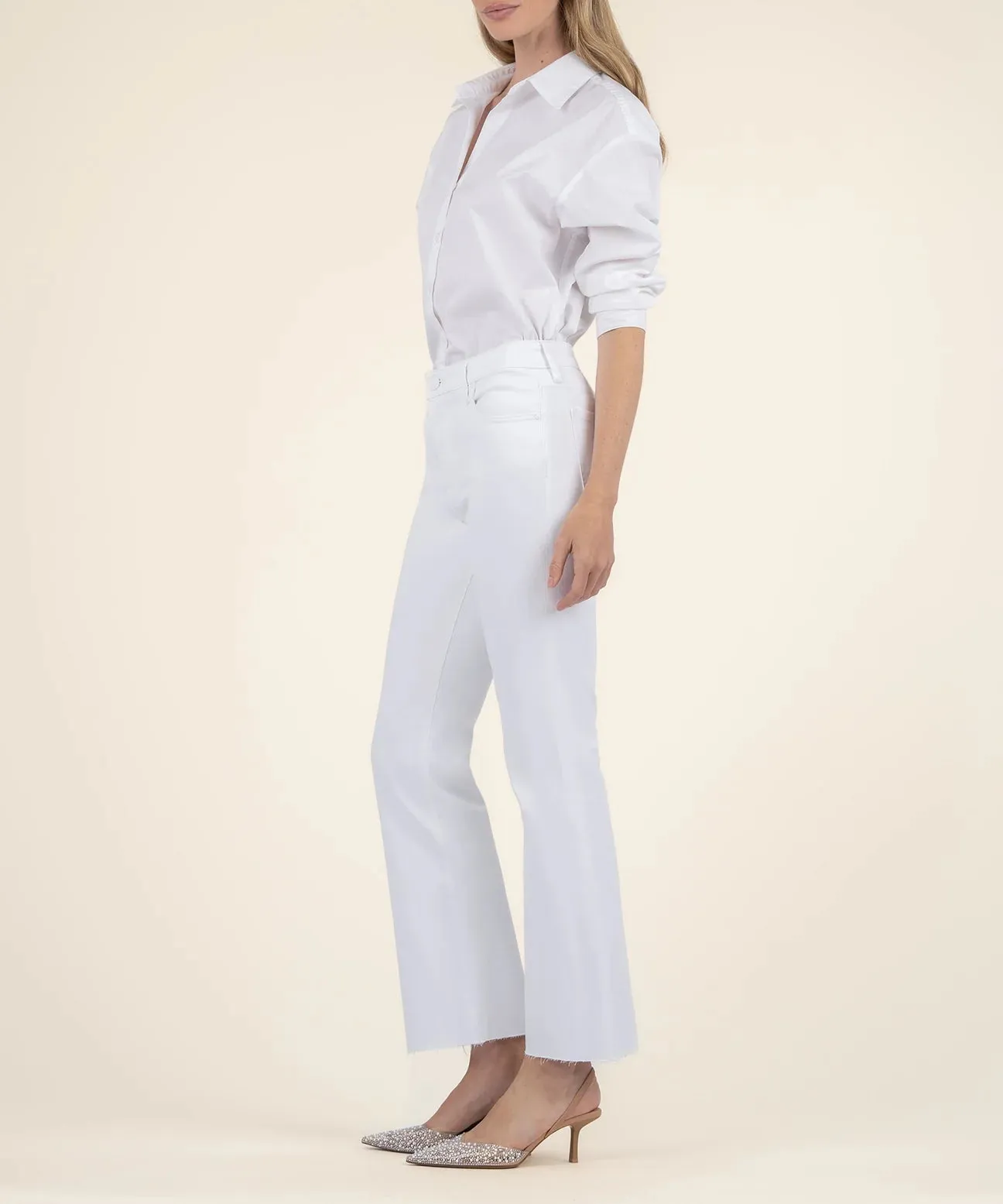Kelsey Ankle Flare (Optic White)