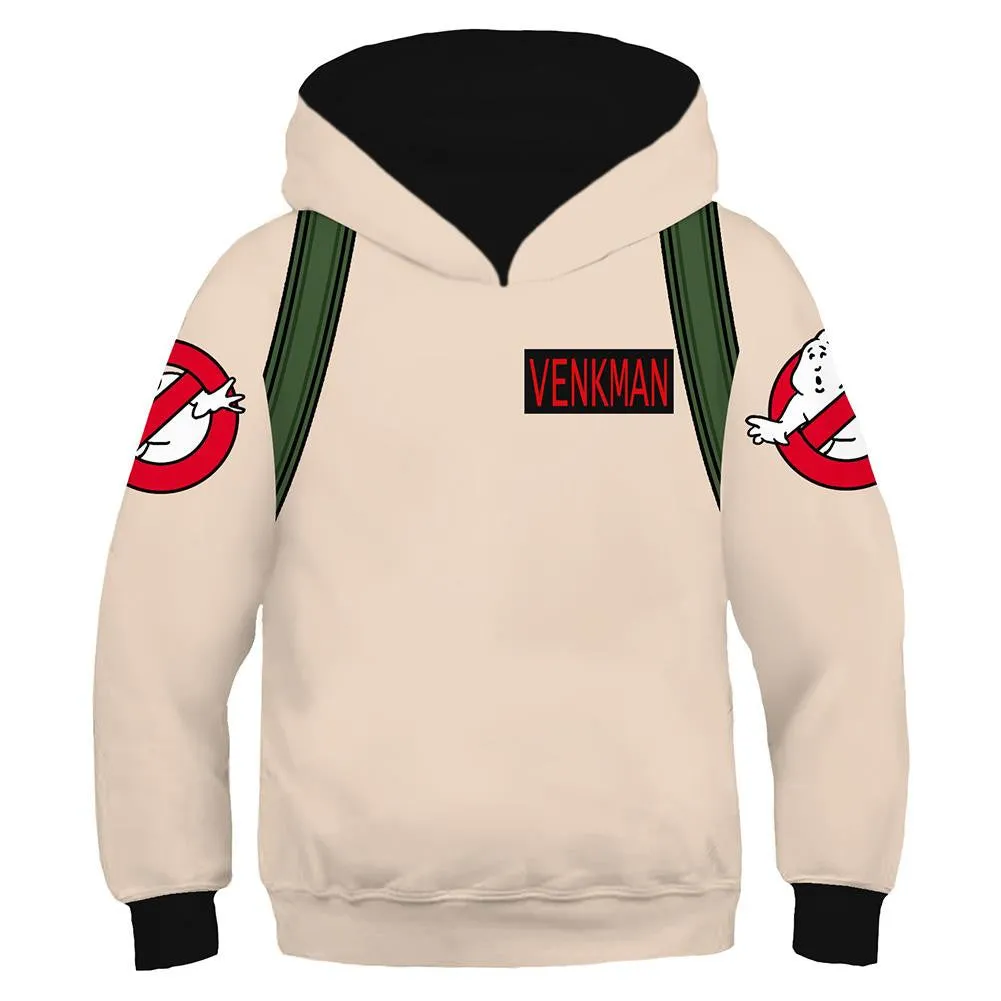 Kids Ghost Busters Cosplay Hoodies Boys Girls Long Sleeve Casual Pullover QT208314Hn