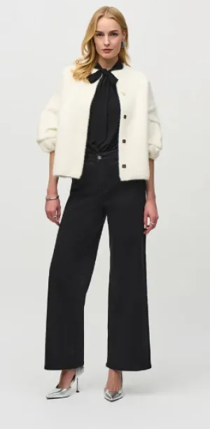 Knit Puff Sleeve Jkt 244931