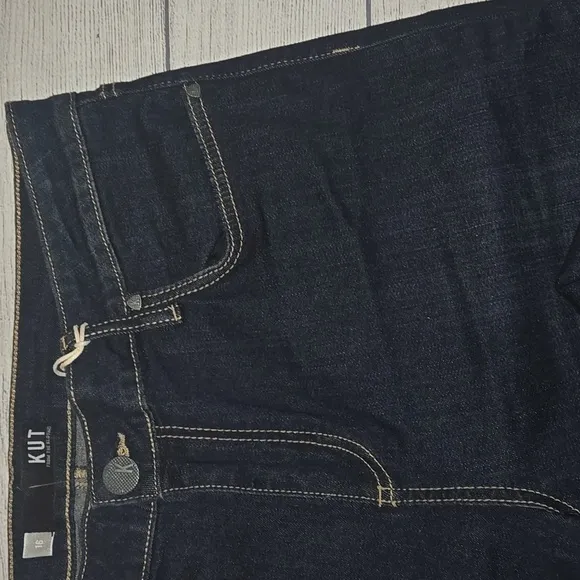 KUT from the Kloth Women's Kurvy Diana Ankle Skinny Jeans Dark Wash Size 16 NWT