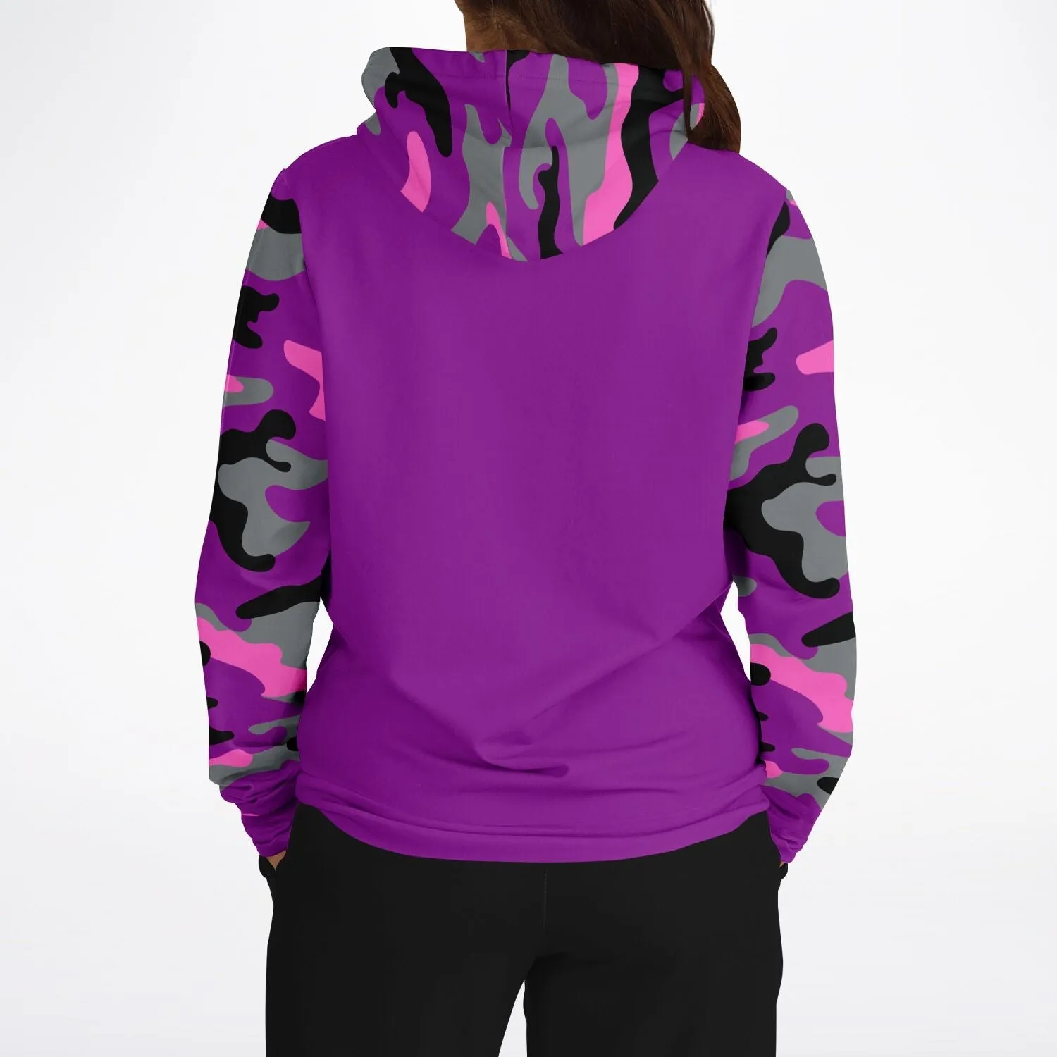 Ladies Pink Camo Hoodie