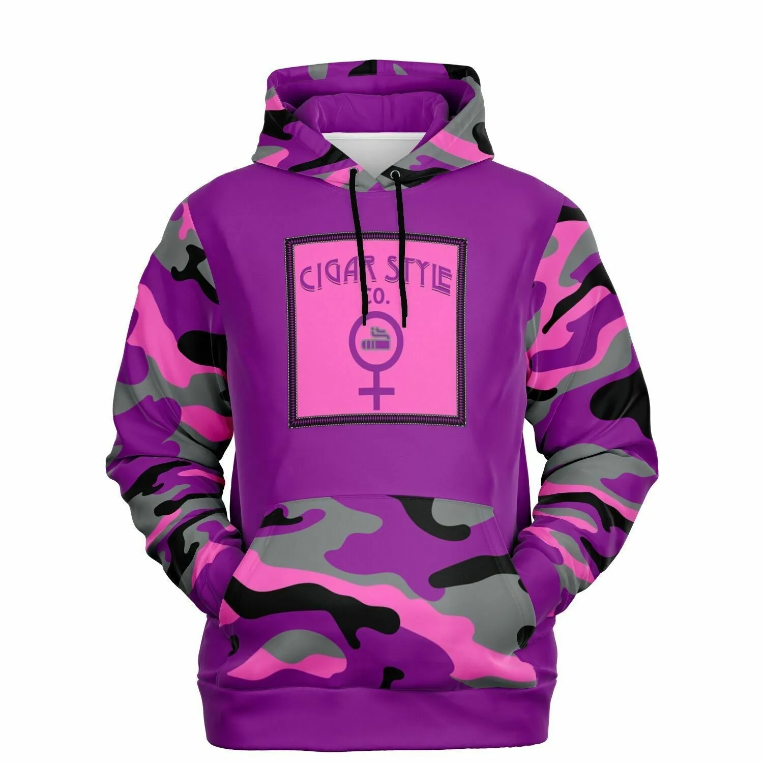Ladies Pink Camo Hoodie