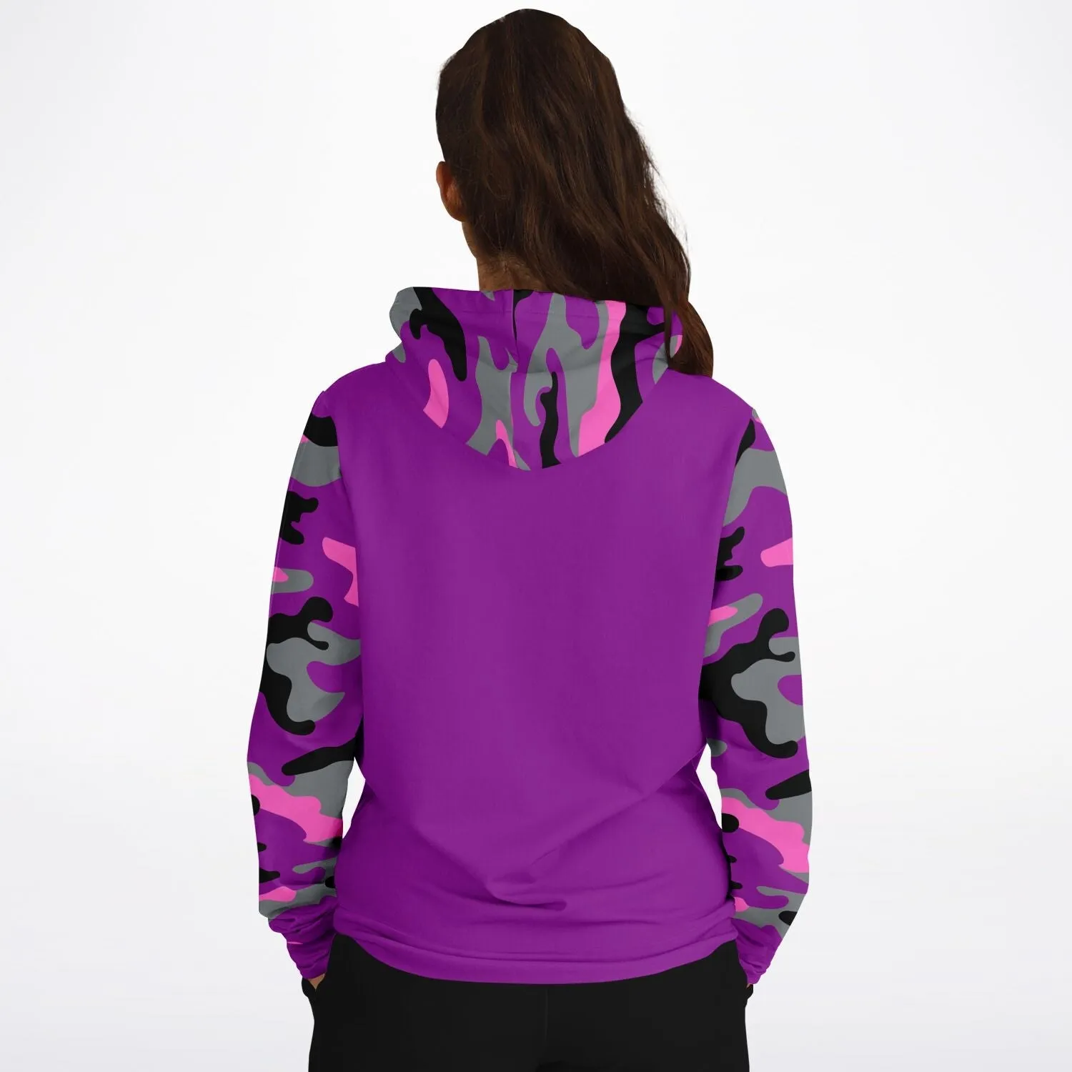 Ladies Pink Camo Hoodie