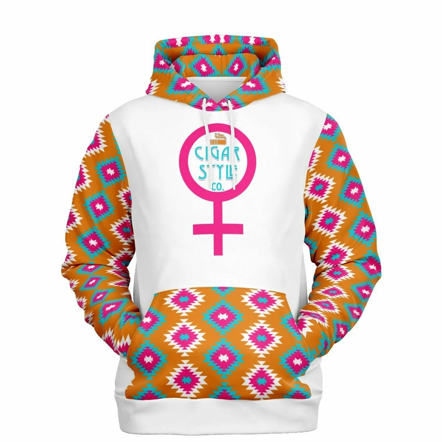 Ladies Pink Western Hoodie