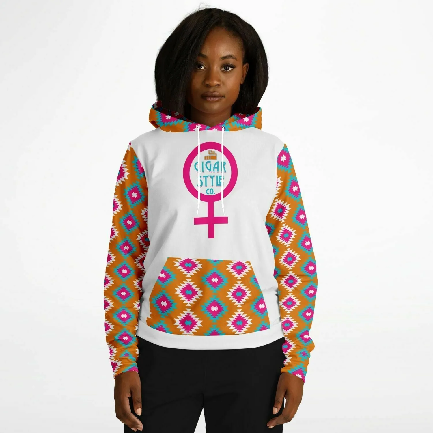 Ladies Pink Western Hoodie