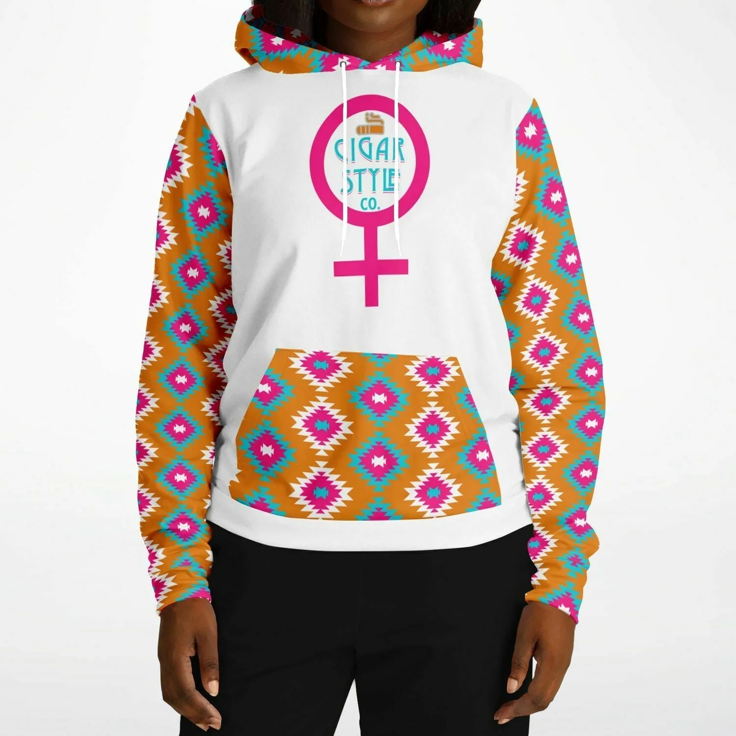 Ladies Pink Western Hoodie