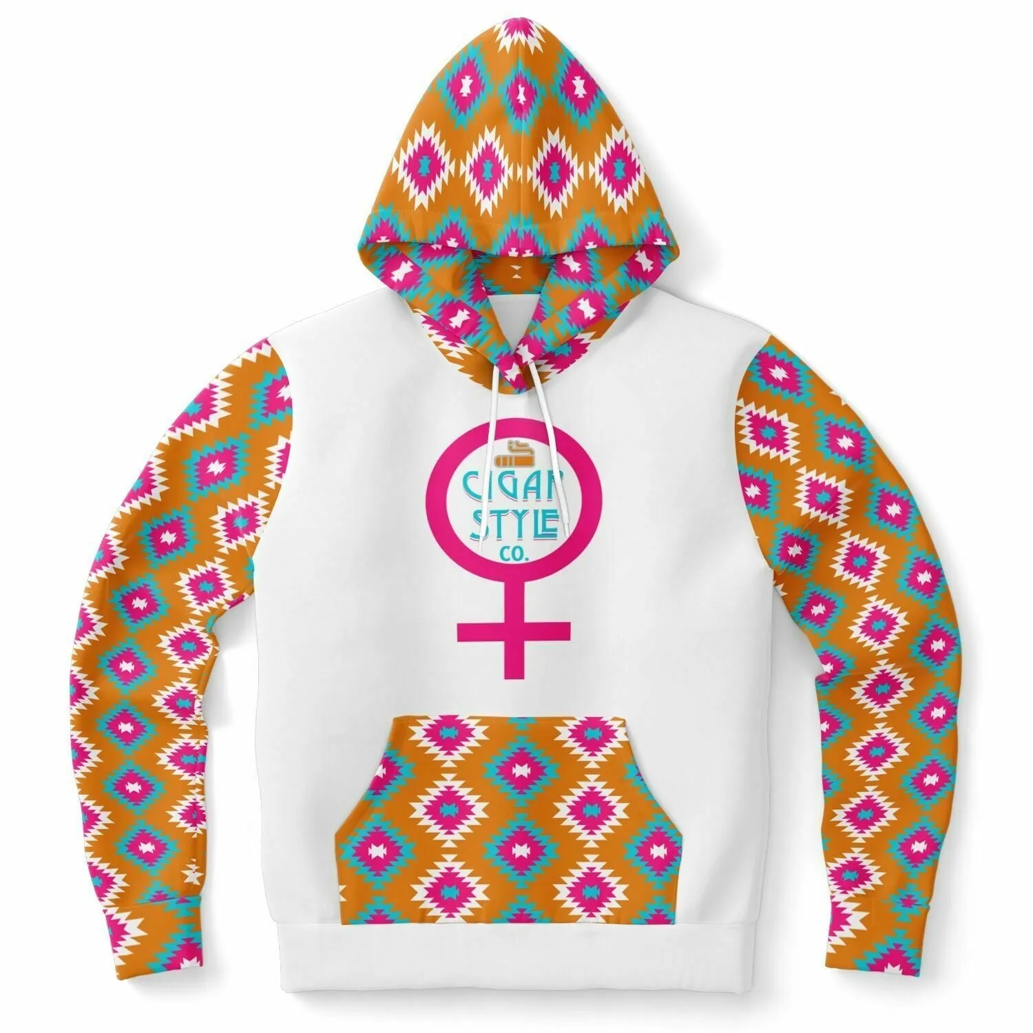 Ladies Pink Western Hoodie