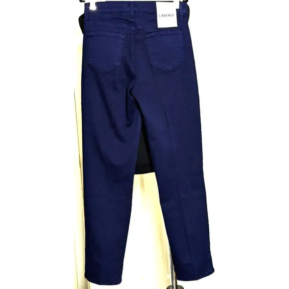 L'Agence Jeans Womens 25 Blue Alexia High Rise Cropped Cigarette NEW 27&quot; Inseam