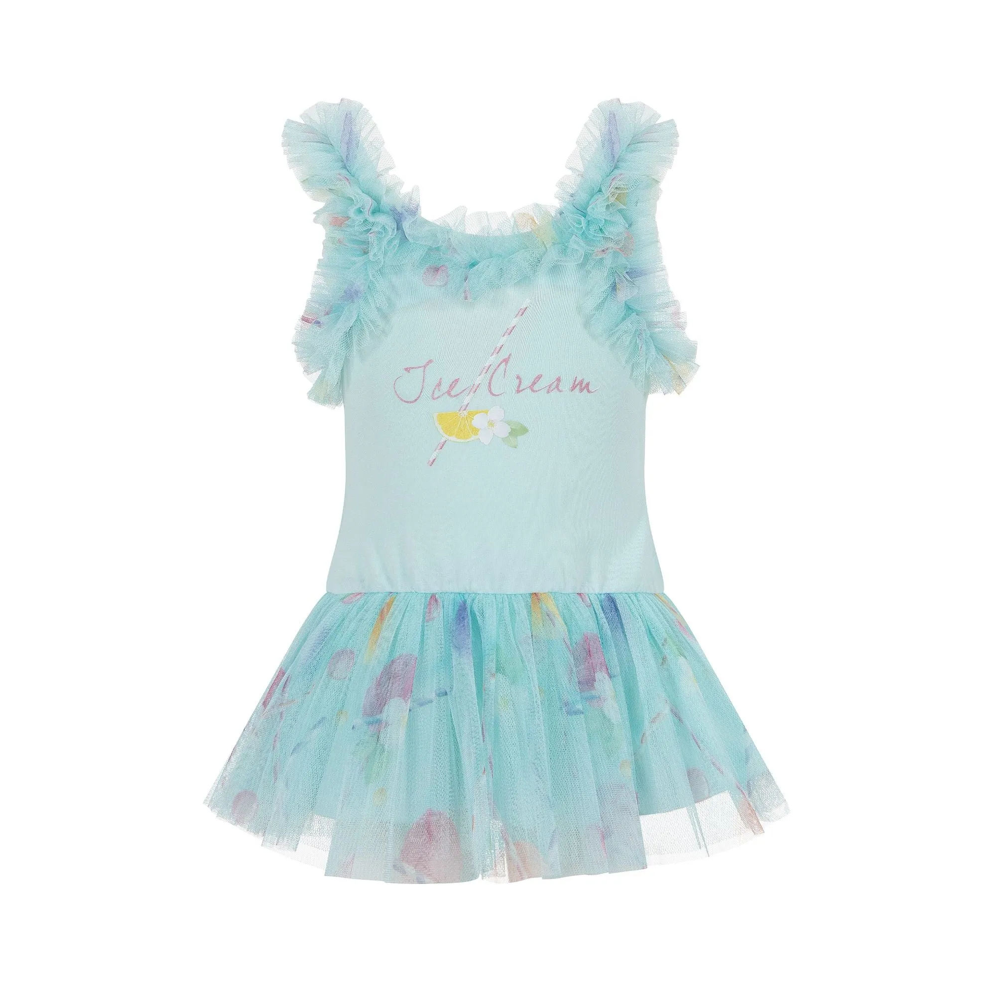 Lapin House Layered Tulle Ice Cream Dress - Mint