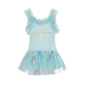 Lapin House Layered Tulle Ice Cream Dress - Mint