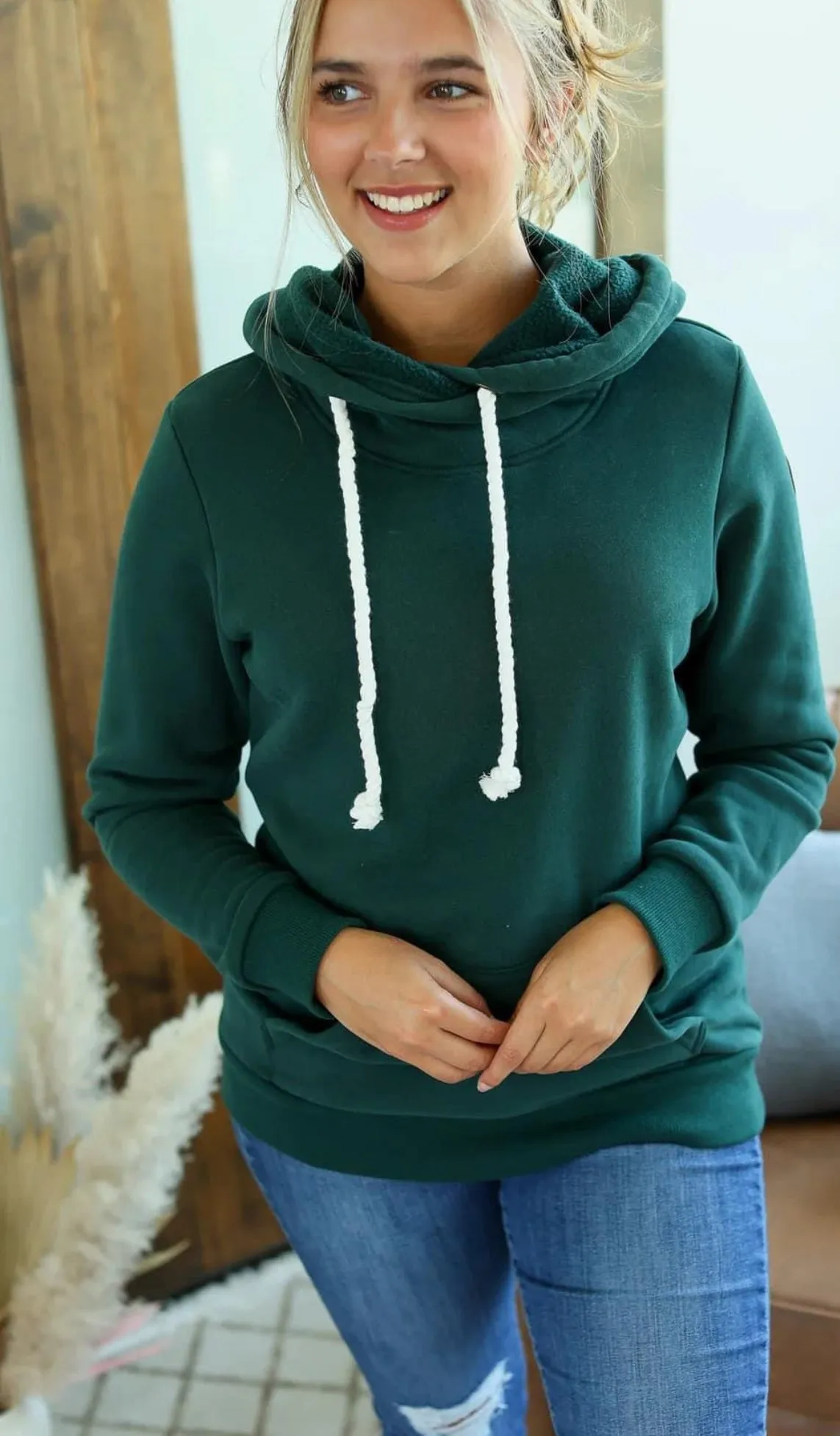 LAUREN HOODIE: EVERGREEN