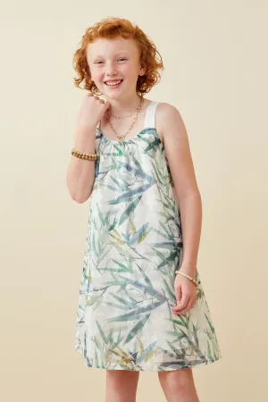 Layered Botanical Print Tank Dress